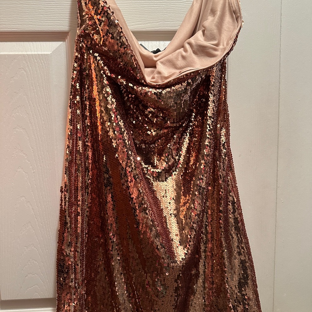 Sequin Sweetheart Neck Dress